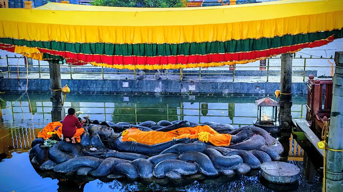 L'inizio della pulizia di Vishnu Jalashayana